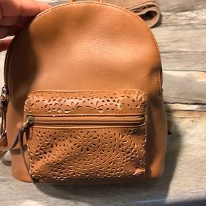Brown backpack purse